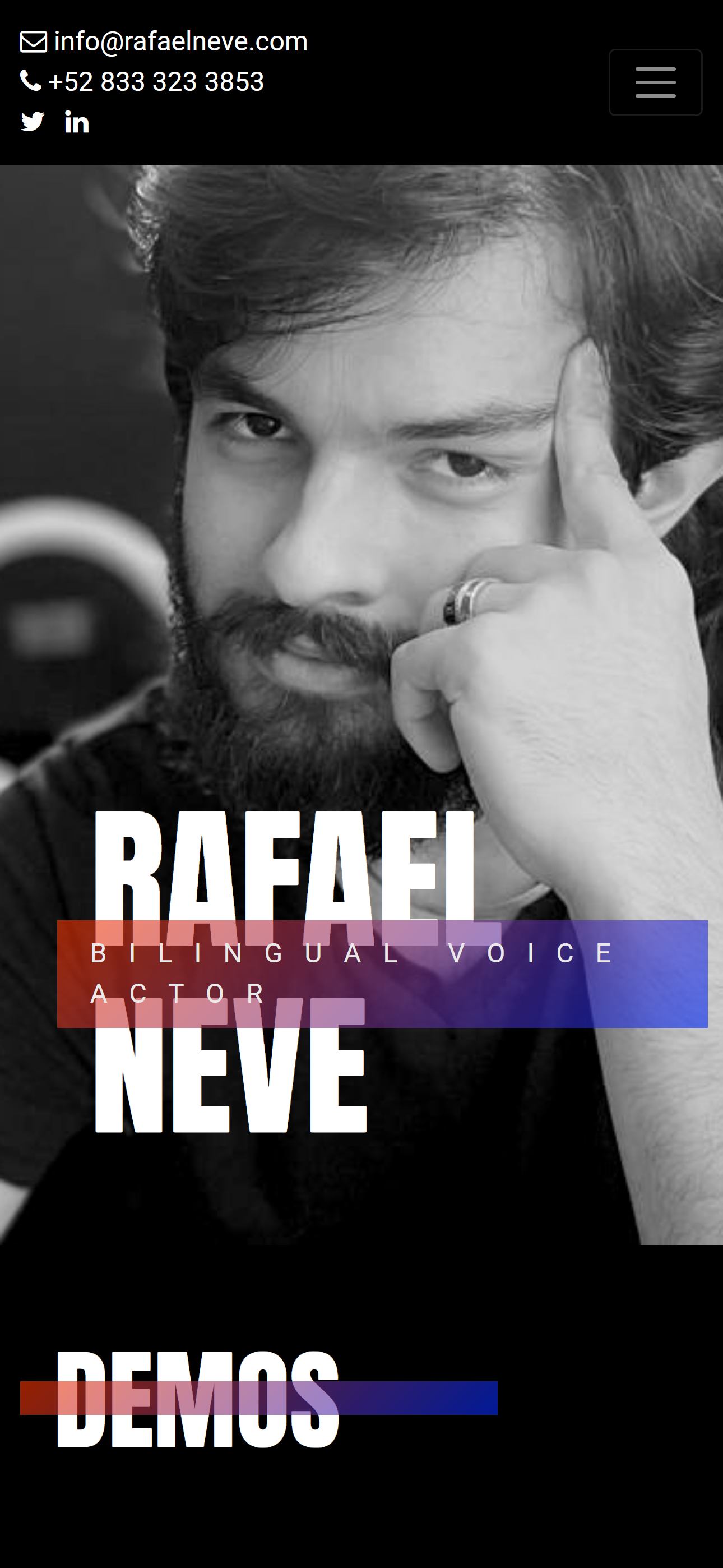 Client website on mobile